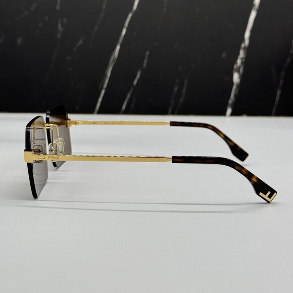 NEW FENDI GOLD BROWN UNISEX SUNGLASSES FENDI FE40043U 33G main image 5